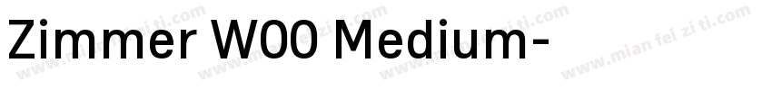 Zimmer W00 Medium字体转换